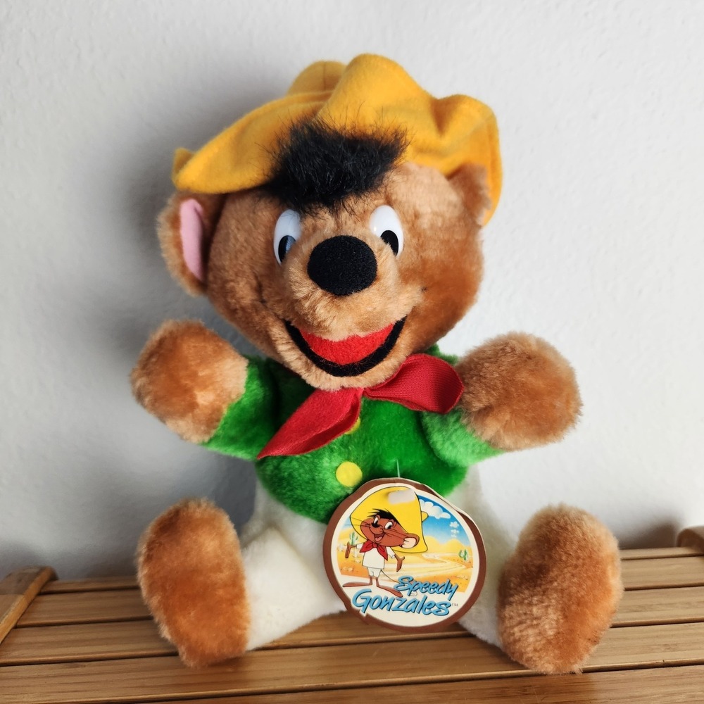 Vintage 1993 SPEEDY GONZALES 24k Company Plush Stuffed‎ Animal Warner Bros
